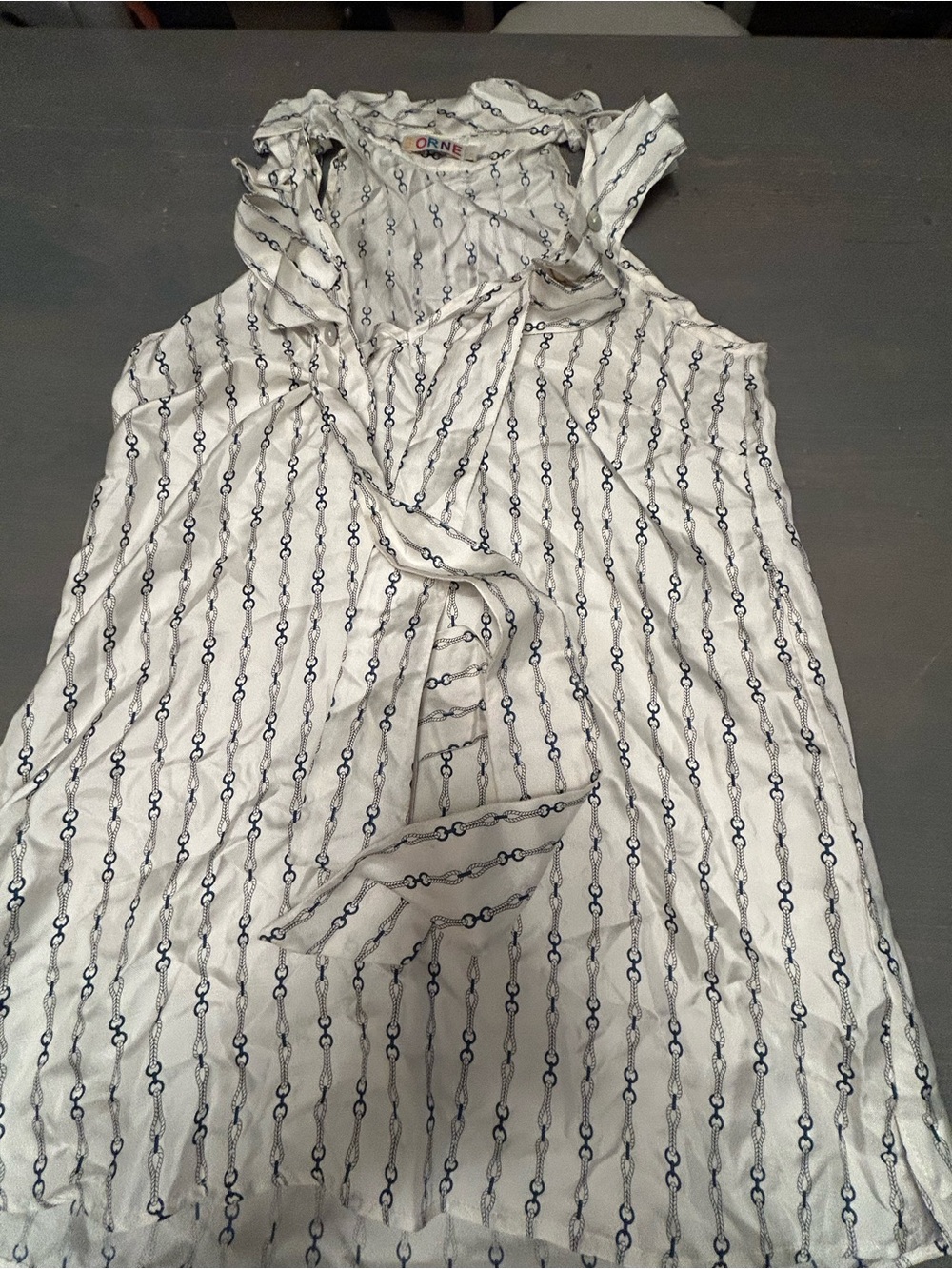 Borne silk blouse horsebit design